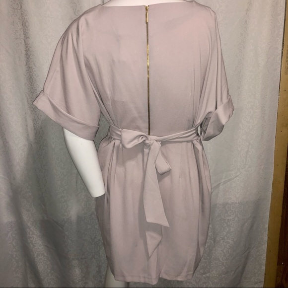 Closet Split Front Wiggle Dress Nude Pink Size - Picture 5 of 8